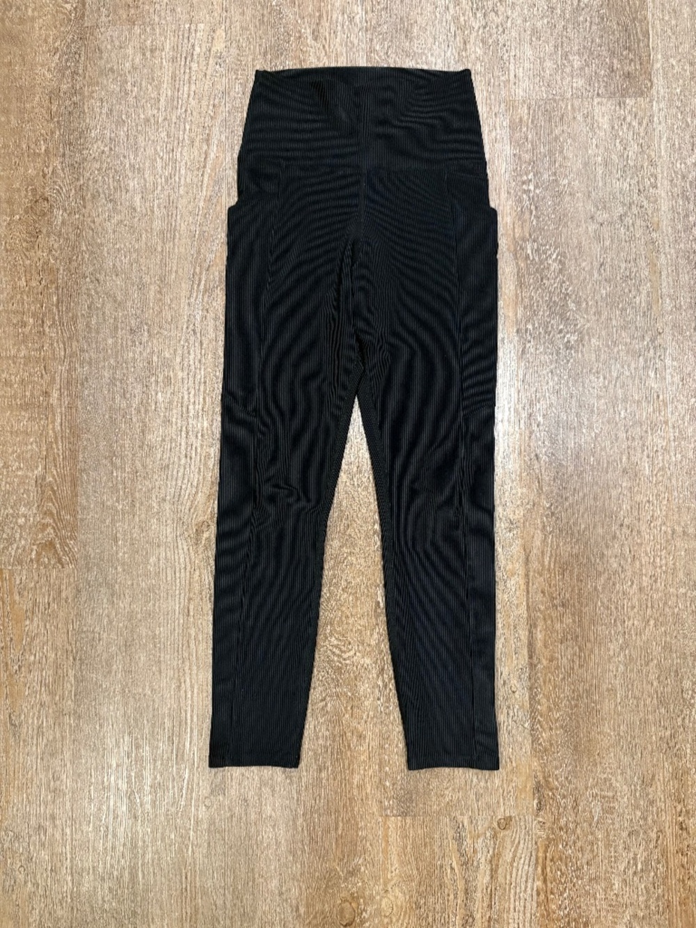 Beach Riot Sport High-Waisted Ribbed Leggings with Pockets Black XS